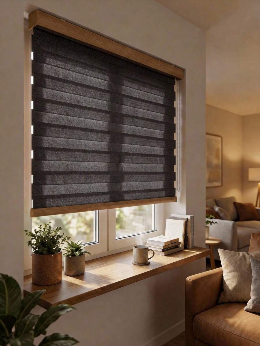 Persiana black out para ventana larga 80x1500cm - Negro1 - Ver 1