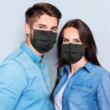 20 Disposable Face Masks Per Pack, 2 Colors, KN95, Fish Print, Each Individually Packaged. - Black - View 6