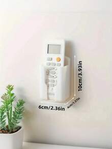 Plastic Wall-Mounted Remote Control Storage Box - Multifunctional Plastic TV/Air Conditioner Remote Control And Office Supply Storage Box. Space-Saving Design, Smooth Surface, Easy Installation, Suitable For Home And Office Storage. Simple Appearance, Easy Hardware Installation, No-Drill Wall-Mounted Storage, Multi-Purpose Bedside Storage Box. - Multicolor - View 6
