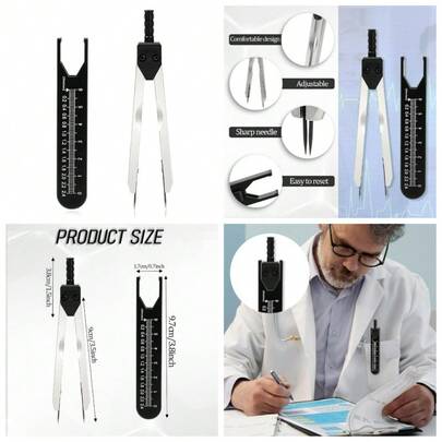 EKG Caliper ECG Caliper Electrocardiogram Measuring Tool For Doctors Nurses Medical Students Electrocardiographs Divider