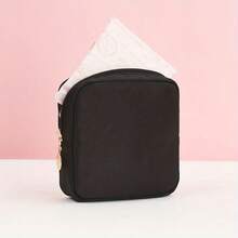 1 Piece Simple Mini Solid Color Sanitary Napkin Menstrual Bag, Girls' Tampon Storage Bag, Women's Makeup Coin Purse, Cosmetic Bag, Reusable Waterproof Portable Storage Bag For Travel - 紫色的 - 查看 10