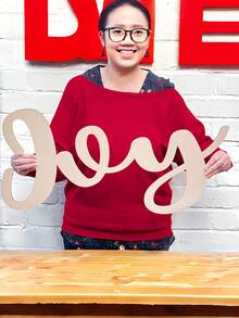 1个可定制木质铭牌,宽度10-120厘米(4-48英寸),字体颜色可选,3D立体效果,简约可爱波西米亚风格,适用于家居装饰、墙面装饰、卧室、客厅、派对、婚礼装饰,寓意永恒的爱 - 彩色 - 查看 5