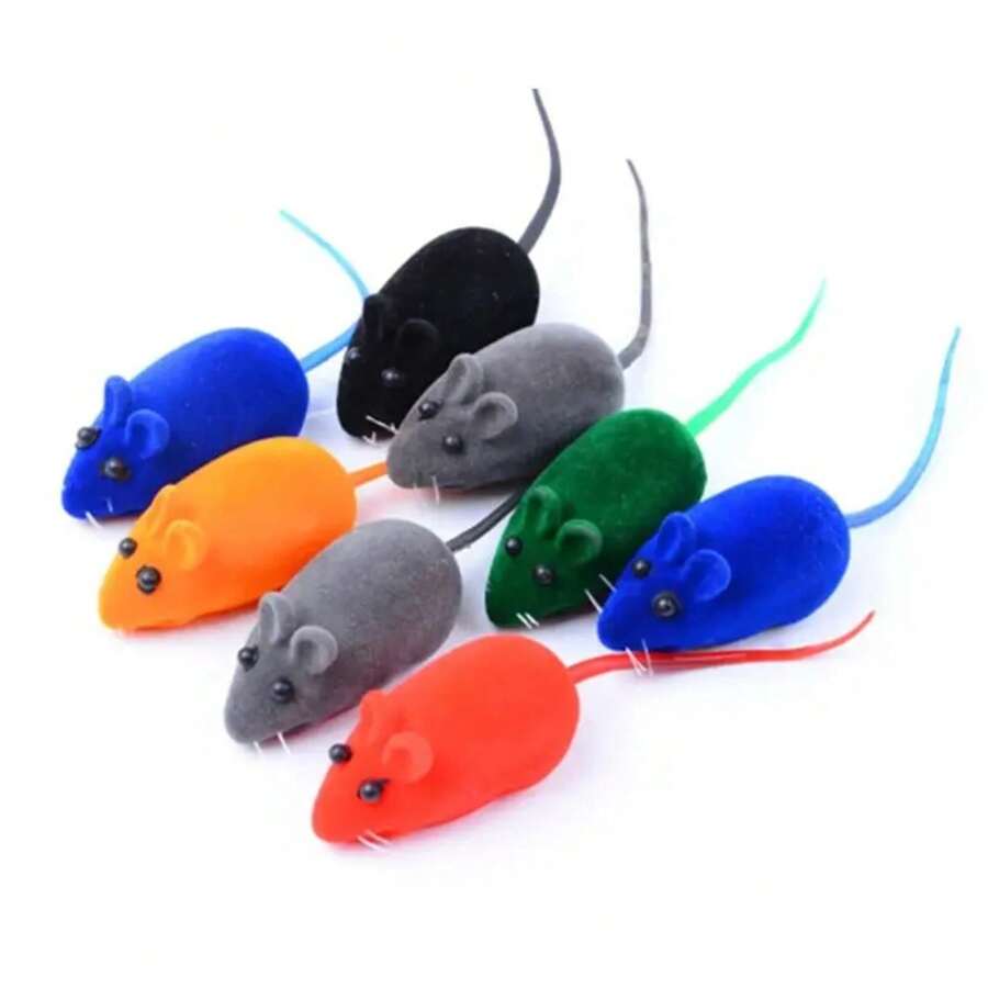 Juguete de goma para gato, nuevo modelo de ratón con sonido, juguete interactivo para gatito, juguete Teaser de felpa para mascota MRUD - Negro - Ver 1