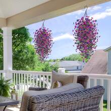 2pcs Artificial Hanging Daisy Flowers, Fake Plant Decor For Indoor Outdoor Potted, Farmhouse Style For Spring Summer - Multicolor - View 4