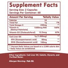 PSLALAE Wild Icelandic Cod Liver Oil - With Omega-3,EPA,DHA,Vitamin A & D3, Promotes Eye, Heart & Joint Health, Support Brain Memory And Cognitive - 120pcs - 一瓶 - 試用階段 - 查看 2