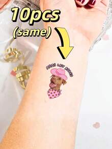10/20/30/60Pcs Custom Temporary Tattoo Stickers, For Birthday, BBQ, Cocktail, Christmas & Easter Parties, Casual Stylish Personalized Design, Great Gifts For Couples, Friends And Graduates - Multicolor - View 16