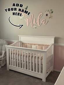 1pc Customized Acrylic Name Sign, Personalized Baby Name Photo Prop Decor, Multifunctional Wall-Mounted Children's Room Decoration, Nursery Decor, Customizable Name Plaque, Customized Baby Shower Party Decoration, Perfect Gift For Baby Boy Or Girl, Room Decor - Nhiều màu - Xem 3