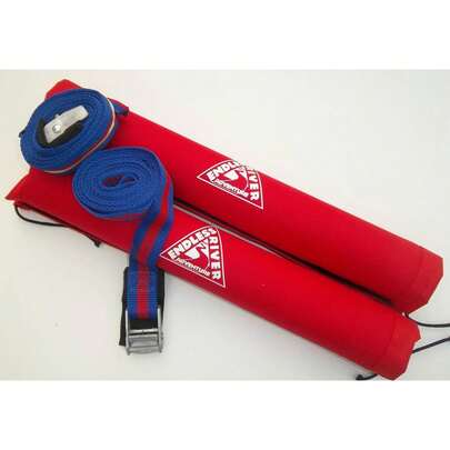 Kayak Tie-Down Straps Pair PLUS Kayak Roof Rk Pads 2 X 18" Pads