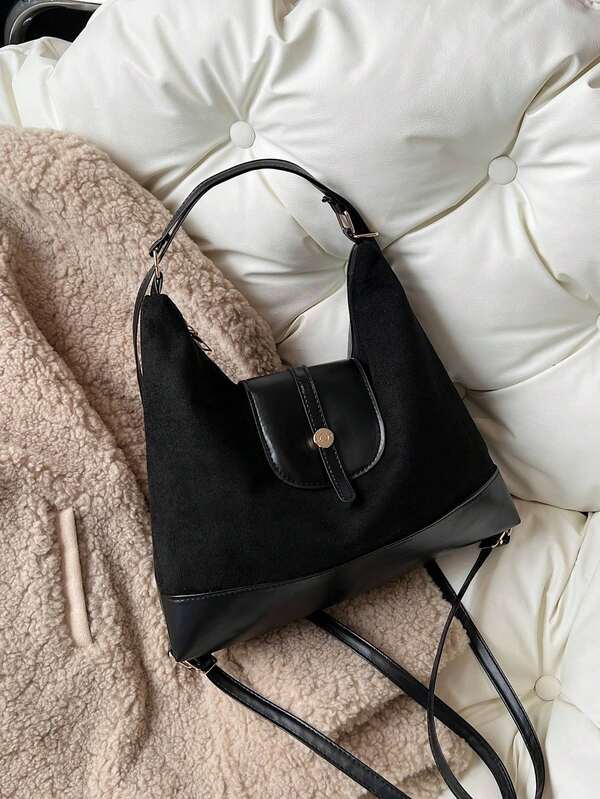 Large Capacity Commuter Tote Bag For Women, New Versatile Retro Fashion One Shoulder Crossbody 3-In-1 Casual Backpack