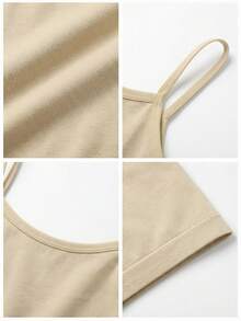 Set de 6 piezas de sujetador camiseta sin acolchado de unicolor cómodo y suave, y bragas de cintura elástica, adecuado para escuela, deportes, vacaciones diarias y uso en la playa en verano, para adolescentes y niñas - Multicolor - Ver 5
