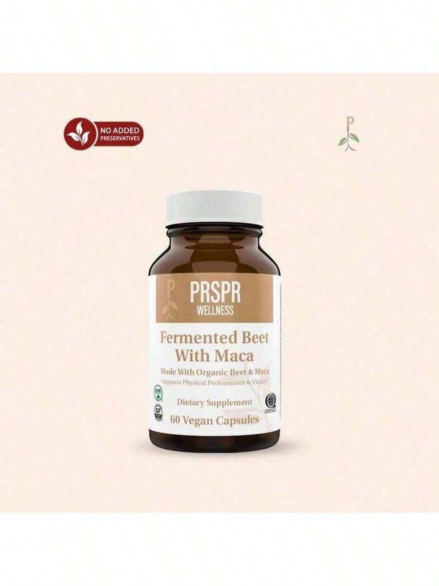 Bestseller!PRSPR Wellness Fermented Beet And Maca 60 Vegan Capsules - Organic Supplement For Physical Performance & Vitality Healthcare Dietary Supplement Fitness Edible Vitamin Bathroom Supplement Vitamin, Free Shipping - 2個 - 查看 1
