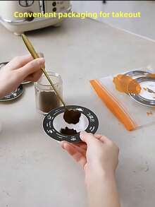25pcs Portable Coffee Filter Papers, Hand Drip Coffee Accessories, Detachable And Packable For Takeout. Heat-Resistant And Durable Structure For Precise Extraction, Suitable For Various Cup Sizes. Made Of Materials, Ideal For Camping, Office And Travel. Compact Design Saves Space, An Essential Outdoor Item. - Multicolor - View 7