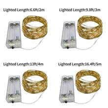 2 Sets Fairy String Lights, AA Battery Powered, Low Voltage, Flexible Copper Wire, Create Warm & Romantic Ambiance, Suitable For Wedding, Holiday, Bedroom, Party, Valentine's Day, Bedside, Room, Home, Festival And Event Decoration - Green - View 5