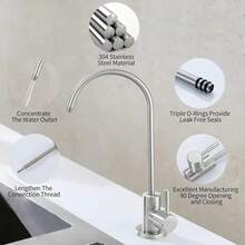 Faucet With Water Filter, Lead-Free Purifier, Filtered Faucet That Fits Reverse Osmosis Units Or Water Filtration Systems, RO Kitchen Faucet - 刷塗顏色 - 查看 4