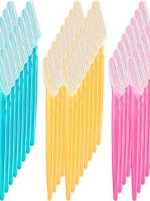 眉毛修剪器套装，新手必备，不锈钢女士剃须刀带防护网 - 安全剃刀 - 查看 1