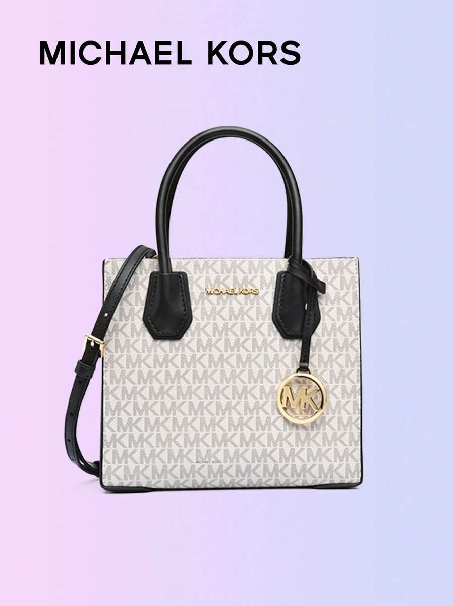 Michael Kors Bolso cruzado de cuero versátil de tamaño mediano para ir al trabajo - Negro - Ver 1