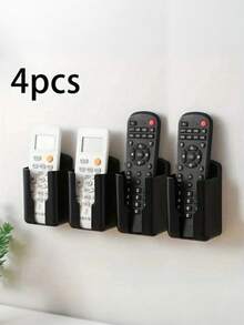 Plastic Wall-Mounted Remote Control Storage Box - Multifunctional Plastic TV/Air Conditioner Remote Control And Office Supply Storage Box. Space-Saving Design, Smooth Surface, Easy Installation, Suitable For Home And Office Storage. Simple Appearance, Easy Hardware Installation, No-Drill Wall-Mounted Storage, Multi-Purpose Bedside Storage Box. - Multicolor - View 1
