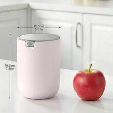Fandy 0.58 Gal/2.2L Mini Trash Can With Lid, Swing-Top Desktop Trash Can For Bathroom, Countertop, Vanity, Desk Or Office, Small Garbage Bin (Pink) - Pink22Liters - View 3