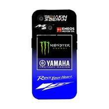 Patrocinadores y logotipos de carreras de fábrica de  con fondo azul. Esta elegante funda para teléfono es compatible con Samsung, Apple, VIVO, OPPO, , Transsion, ,  y Honor. Fabricada en silicona TPU, ofrece protección contra golpes y caídas, además de una sensación superior. Es un regalo ideal para familiares, amigos y seres queridos, y una opción perfecta para San Valentín y Año Nuevo. - Negro - Ver 2