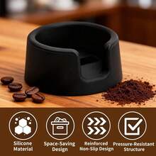 Base de prensador de café de silicona compatible con máquina de espresso ES601 ES701, alfombrilla antideslizante para soporte de prensador de café, mejora la estabilidad del prensado y la extracción, accesorios de espresso compatibles con soporte portafiltro manual - Multicolor - Ver 4