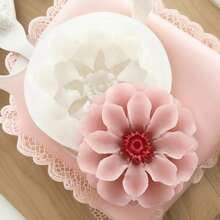 Small Chrysanthemum Candle Silicone Mold, Suitable For Home Decor Fragrance Candle Accessories, DIY Plaster Crafts, Resin Artworks - A-White - View 4