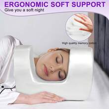 Beauty Headrest, Super Soft And Slowly Rebound Skin-Friendly Fabric, Multifunctional Anti-Wrinkle Beauty And Skin Care Makeup Pillow. 4 Colors To Choose From - màu xanh lá - Xem 2
