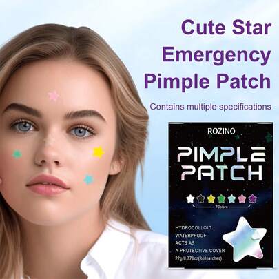 840片水胶体痘痘贴 - 温和不刺激，遮盖瑕疵和痘痘，完美遮瑕，适合所有肤质，隐形防水，超薄，强力粘性，多种尺寸，适合日常使用，痘痘贴