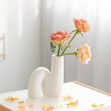 Bộ 2 bình hoa tròn kiểu Bohemian họa tiết hình học sọc, bình hoa hình trụ hiện đại phong cách Boho phù hợp với phòng khách kiểu nhà nông thôn, lối vào hoặc trang trí đầu giường, chậu cây bằng gốm màu trung tính dùng để trồng cây và trang trí nhà cửa. - lọ cắm hoa - Xem 2