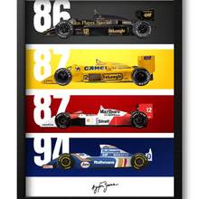 Quadro Decorativo Carros F1 Corrida Poster A4 + Moldura - Impressão A4 + Moldura - Visão 5