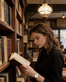 Marvin Đồng hồ nữ Thụy Sĩ cao cấp, quà tặng sang trọng, đồng hồ nữ đeo thường ngày bằng thép không gỉ với dây da và mặt kính sapphire, chống nước 50M. - Vàng - Xem 5