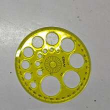1pc Full Circle Protractor Colorful Round Template Ruler, Transparent Blue Version - Essential DIY Craft Tool, 360 Degree Rotating Circular Ruler With Circle And Degree Markings, Suitable For Painting, Quilting, Office And School Supplies - Special Edition Full Circle Protractor Colorful Round Template Ruler, Diameter 4.55 Inches Sewing Ruler - Multicolor - View 9