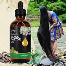 GZE 牙买加黑芝麻油 - 冷压萃取，滋养秀发，强韧睫毛和眉毛，调理头皮，120毫升/4.06液盎司 - 正裝 - 查看 2