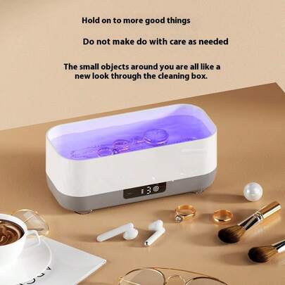 Ultrasonic Eyeglasses Cleaner, High Frequency Ultrasonic Cleaning Machine, Jewelry Cleaning Device
