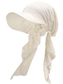 1件欧美新款破洞条纹头巾帽，无檐遮阳帽，轻便多功能头巾帽 - 多色 - 查看 8