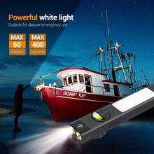 Linterna portátil ultra brillante DEC, luz de trabajo recargable de largo alcance para exteriores con cola magnética, iluminación de mano - flash - Ver 3