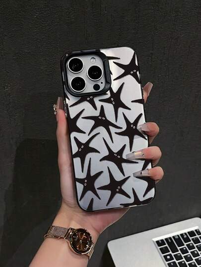 Anti-Fall Starfish Pattern Phone Case, Frosted TPU Protective Shell Compatible With Apple Compatible With IPhone 15 Pro Max/14 Pro/13, Playful Cartoon Design For Girls 17promax