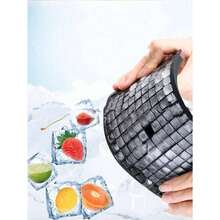 1个黑色硅胶冰格 - 可制作160个迷你冰块，易脱模，适用于碎冰和冰沙，快速冷冻且可重复使用 - 彩色 - 查看 9