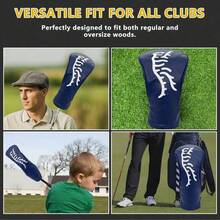 Copri testa del bastone da golf blu: Durevole, accessorio da golf, protezione per i bastoni da golf, offre la migliore protezione per i bastoni da golf - Multicolore - Visualizzare 6