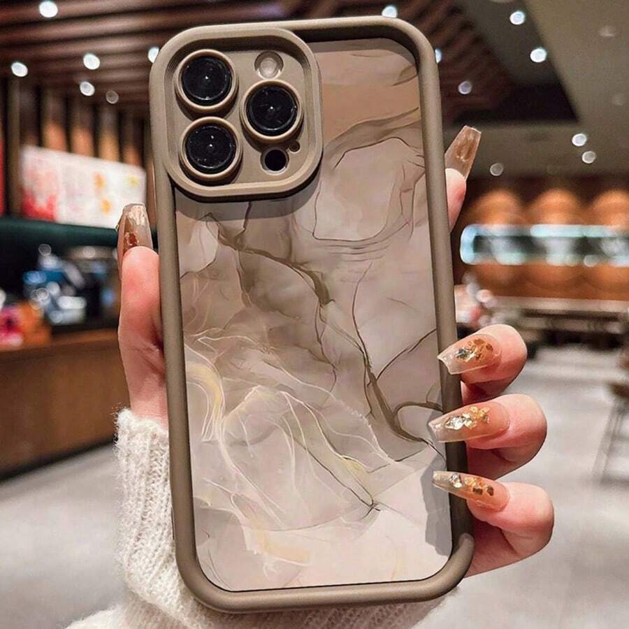 Marble Texture Design Phone Case - Brown - View 1