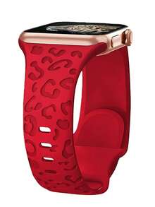 Leopard Engraved Bands Compatible With Apple Watch Band 41mm 40mm 38mm 42mm 44mm 45mm 46mm 49mm Girl, Soft Silicone Cheetah Designer Embossed Sport Strap Compatible With IWatch Series 11 10 9 8 7 6 5 4 3 2 1 Ultra - Multicolor - View 14