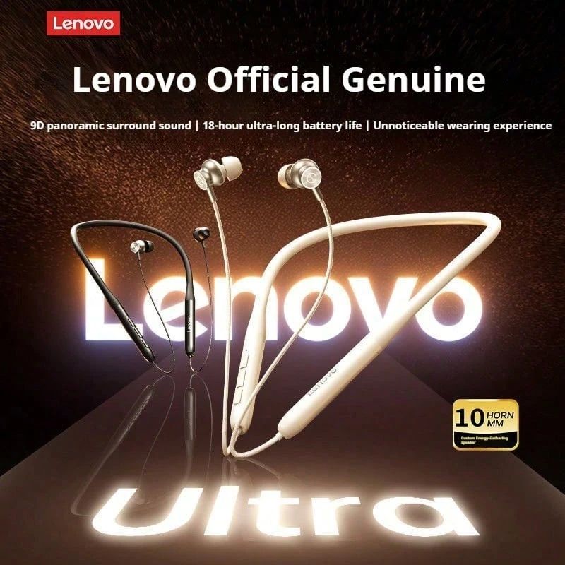Lenovo 联想E500颈挂式蓝牙耳机，蓝牙5.4，HiFi音质，ENC降噪，IPX4防水，20小时超长续航，运动耳机 - 均碼 - 查看 1