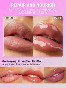 长春花 (3.5克/0.123液盎司) 生姜提取物润唇油，温和低刺激植物萃取，令双唇更显丰盈，增加唇部体积，即刻抚平并滋润双唇，打造光泽透亮妆效。滋养丰唇精华，微针效果，玫瑰红透明润唇油 - 組合 - 查看 5