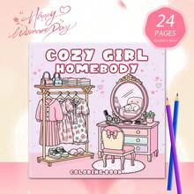 GDTME 妇女节礼物涂色书，包含可爱女孩、K-Pop粉丝应援、粉色系、虚拟偶像、心跳加速等精美原创插画，可撕下作为墙面装饰。生日礼物、返校礼物、复活节礼物、音乐节礼物、结婚纪念日礼物、房间装饰、文具，尺寸7.9x7.9英寸 - 婦女節 - 查看 13