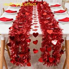 3/1 红色心形花，情人节母亲节爱心丝带，婚礼派对节日装饰 - 人造花装饰 - 红色心形悬挂丝带花环装饰，适用于婚礼、派对装饰、情人节、DIY装饰、订婚、周年纪念、悬挂装饰、活动布置、节日装饰，室内外均可使用 - 免维护人造花/植物装饰/藤蔓装饰 - A - 查看 2