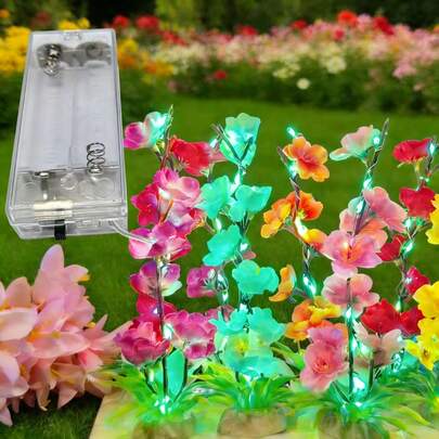 2条2-5米绿色LED铜线灯串，AA电池供电（不含电池），适用于情人节、斋月、婚礼、卧室派对装饰