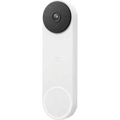  Certified Refurbished - Google Nest Battery Operated Wi-Fi Video Doorbell, Snow