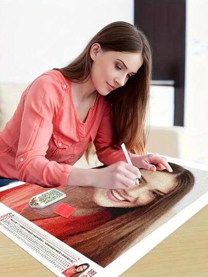 Personalized 5D Diamond Painting, Custom Photo Diamond Drawing, Complete Crystal Diamond Wall Decor, Unique Gift To Display Your Own Image, Round Diamond