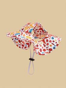 1pc Cute Polyester Wind-Resistant Sun Hat, Ear-Exposed Design, Anti-Shedding, Adjustable Sun Protection, Suitable For Small Pet Dogs To Wear Outdoors All Year Round - Multicolor - View 30