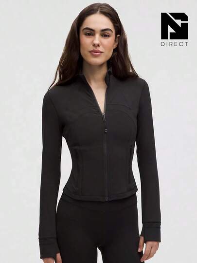 Lululemon Define Cropped Jacket Nulu Black-For Yoga Gym Running-Sweat-Wicking-Yoga-All Seasons Sport-Spring/Summer-Autumn/Winter-Back To School- Valentine's Day Gift