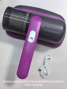 1 pieza Eliminador de ácaros del polvo, Aspiradora, Plumero de limpieza, Removedor de pelo, Efectivo para una limpieza profunda, Aspiradora inalámbrica, Adecuada para limpiar cama, sofá, pelo de mascota y alfombra - Multicolor - Ver 10